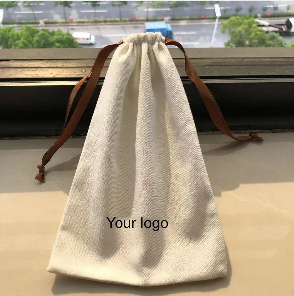 Customized High End Handbag Dust Cover Bag Cotton Gift String Bag