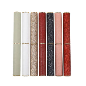 LZ Pack Stock 100pcs Custom Logo Lipstick Cup 6.5mm Slim Lip Balm Tube Empty Gold Lipstick Metal Lipstick Tube