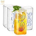 Square Highball Glasses Drinking Glasses High Borosilicate Clear Juice Glass Got Water Beer Cups Shot Glass Cup