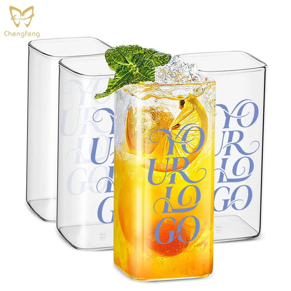Square Highball Glasses Drinking Glasses High Borosilicate Clear Juice Glass Got Water Beer Cups Shot Glass Cup