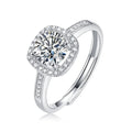 Elegance 925 Sterling Silver Datiny Claw Setting Round Zircon Finger Ring for Women Jewelry