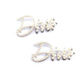 Custom Greek Sorority Lapel Pin Silver Metal Delta Diva Pearl Brooch for Women Suit Coat Fashion Jewelry Accessories Wholesale
