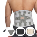 Grey Waist Support Steel Plate Breathable Mesh Three-cushion Available Waist Back Support