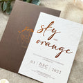 Custom Luxury Wedding Invitation Card Thank You Card with Embossed Logo Screen Printed Design for Wedding or Exhibition