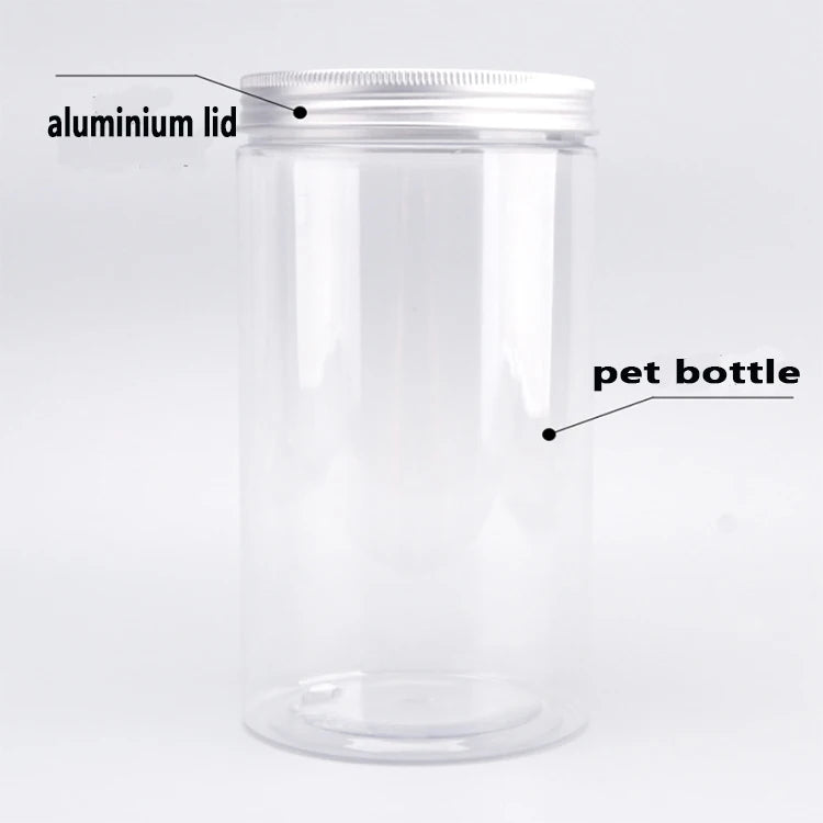 100ml/120ml/200ml/225ml/250ml/300ml/500ml Empty Candy Cookie Chocolate Canned Food PET Plastic Jar