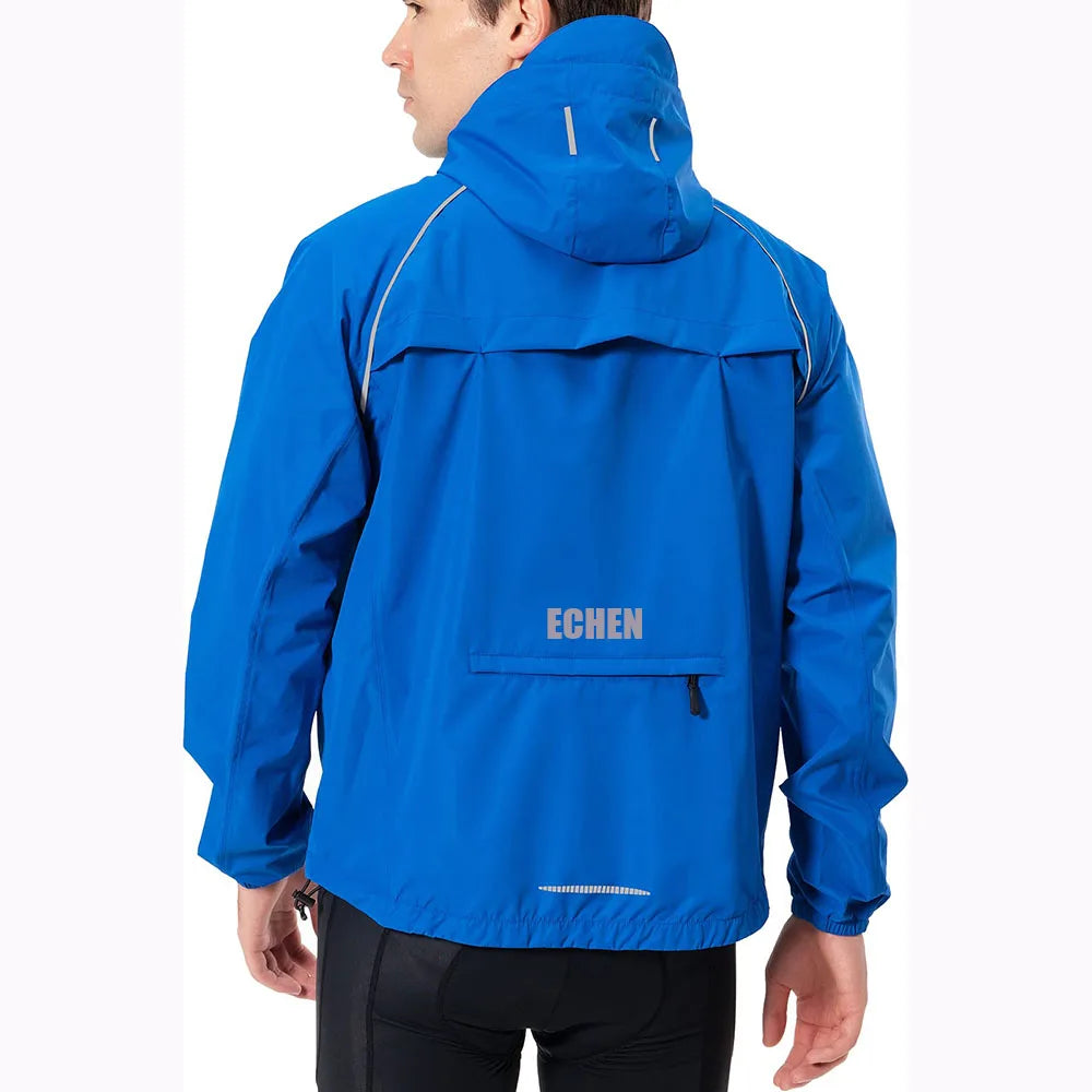 Custom Polyester Soft Shell Windproof Back Pocket Men's Jackets Hiking Waterproof Jacket Zip up Men Windbreaker Running Jackets