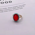 Hot Selling Cheap Cut Colorful ZIRCON Alloyr Ring Enamel Engagement Colorful Enamel Rings for Women