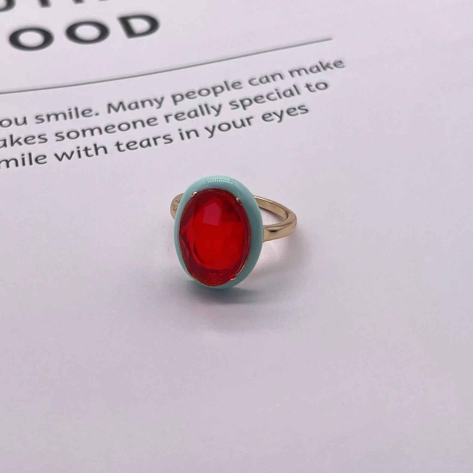 Hot Selling Cheap Cut Colorful ZIRCON Alloyr Ring Enamel Engagement Colorful Enamel Rings for Women