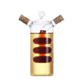 10oz Kitchen Supplies Glass Olive Oil Bottle Cruet 2 in 1 Oil and Vinegar Holder
