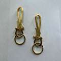Custom Vintage Retro Bag Parts Accessories Metal Brass Key Ring Raw Brass Chain Hook Brass Keychain