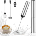 High Speed 2 Stainless Steel Whisk Handheld Foamer Coffee Milk Frother