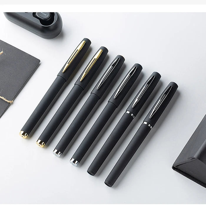 Cheap PinGlory High Quality Promotional Gift Novelty Plastic 0.5mm Black Ink Gel Pens Custom Printed Logo Environmentally