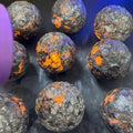 Natural Crystal Stone 5cm Machine Carved Yooperlite Moon Carving Crystal Crafts for Home Decoration