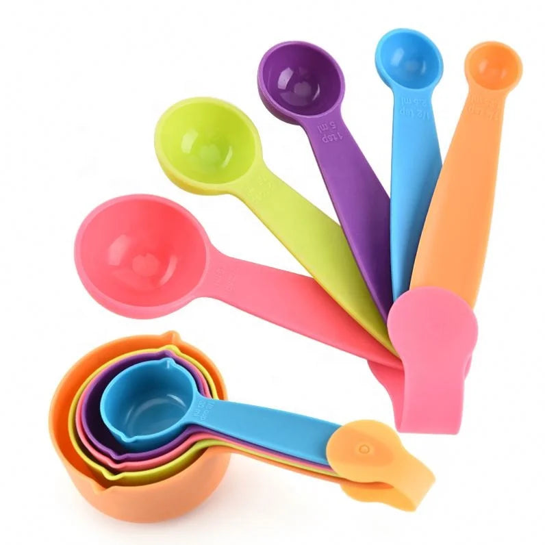 Good Quality 10 Piece Plastic Measurements Tools Measuring Spoon Kit Used for Baking