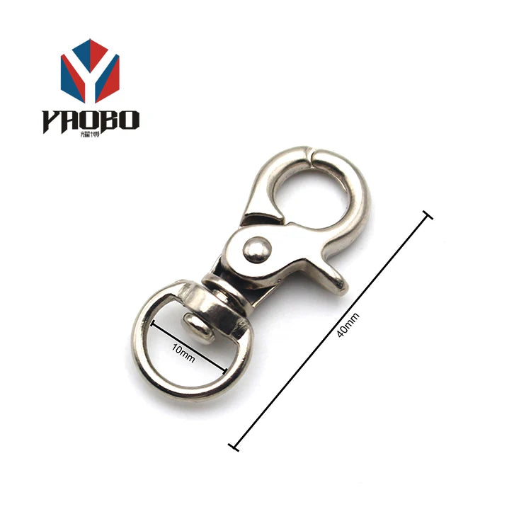 Wholesale Plain Finish Stainless Steel Carabiner Swivel Eye Lobster Claw Snap Dog Hook for Mining and Daily Use