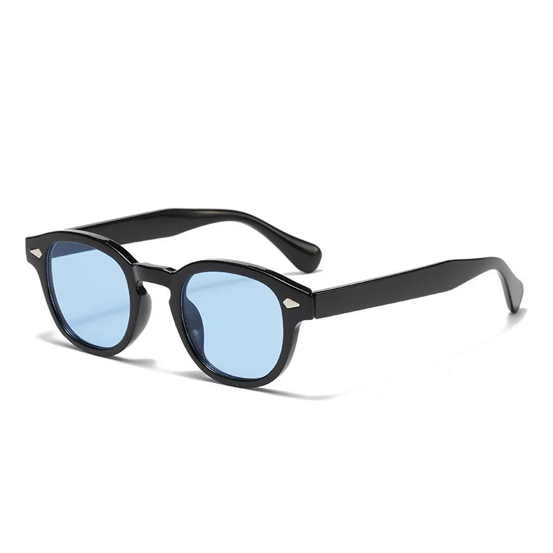 MS 8804 Classic Korean PC Frame Acrylic Lens Custom Logo Sunglasses UV400 Small Rivet Detail Fashionable Sun UV Protection