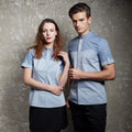 CHECKEDOUT Wholesale Ready Stock Fashion Short Sleeve Waiter Shirts and Uniform for Hotel and Restaurants Waiter Staff Jackets