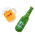 Pet Sounding Toy Simulation Beer Bottle Beer Mug Plush Stuffed Toy