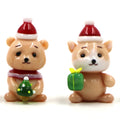 Unique Wholesale Bear Mini Family Christmas Colour Ornament Hand Blow Bulk Glass Animal Decoration 2023 Luxury