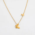 Joolim Jewelry 18K Gold Plated Butterfly Pendant Necklace Stainless Steel Dainty Necklace Jewelry Wholesale