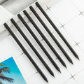 Black Pencil Premium Quality 7 Inch Round Hexagonal Shape Custom Logo Black Wood Pencil HB Pencil