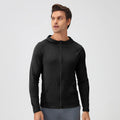 Men's Gym Running Coat Stand Collar Long Sleeves Full Size Quickly Dry Autumn Tops 3D Embroidery Plain Dyed Techniques Coats for