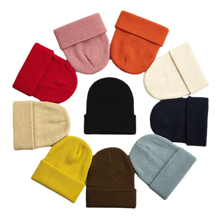 Factory Wholesale Price Warm Knit Beanie Hats Custom Logo Winter Cap Outdoor Warm Winter Beanie for Men Women