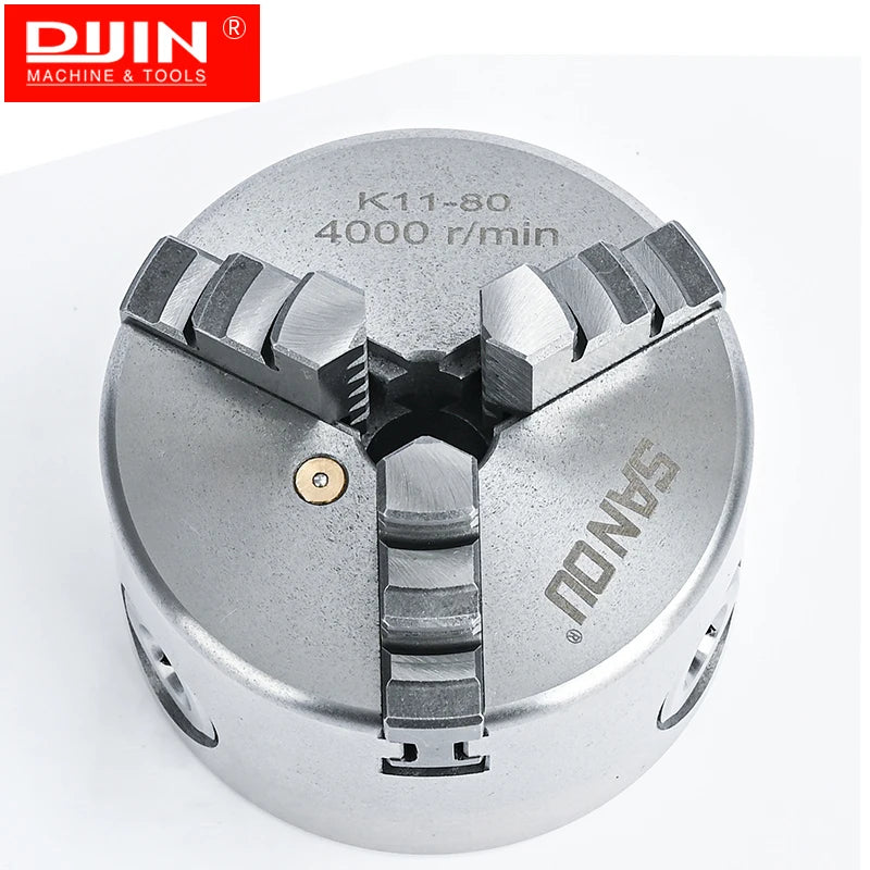 SANOU Chuck 80mm 3 Jaw Chuck Precision Mini Lathe Chuck K11-80 Self Centering Type for Mini Lathe Machine