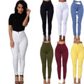 Hot Selling High Waisted Stretchy Office Casual Womens Black Slim Pencil Pants