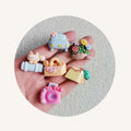 100Pcs Lovely Picnic Themed Resin Flatback Cabochons Cute Tent Flower Car Bread Basket Mini Crafts for Scrapbooking Decor
