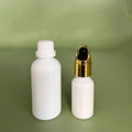 Premium Serum Oil Packaging Ceramic Opal White 1oz 30ml Glass Dropper Bottles  15ml 30ml 50ml 100ml