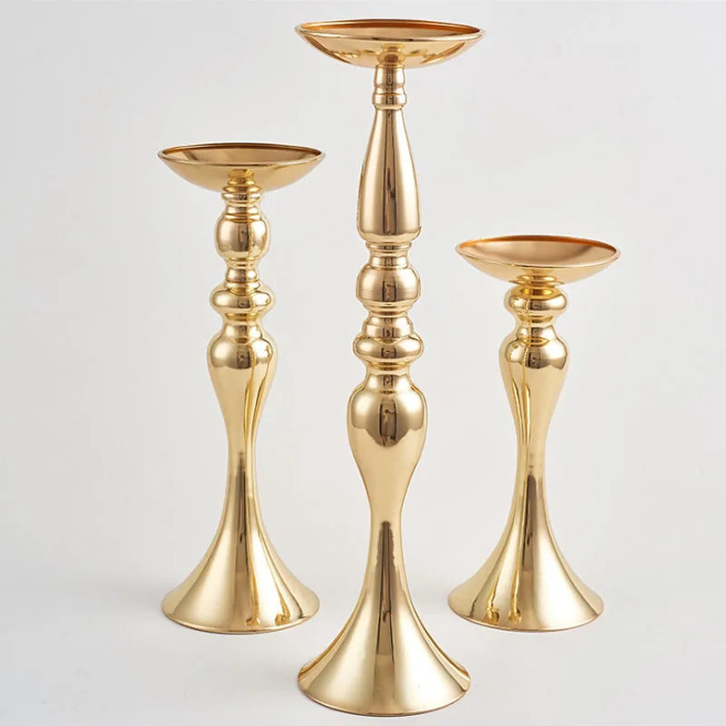 K01288 Floor Silver Gold Candle Stand Wedding Flower Candle Centerpieces for Wedding Table Cylinder Wedding Candle Holders