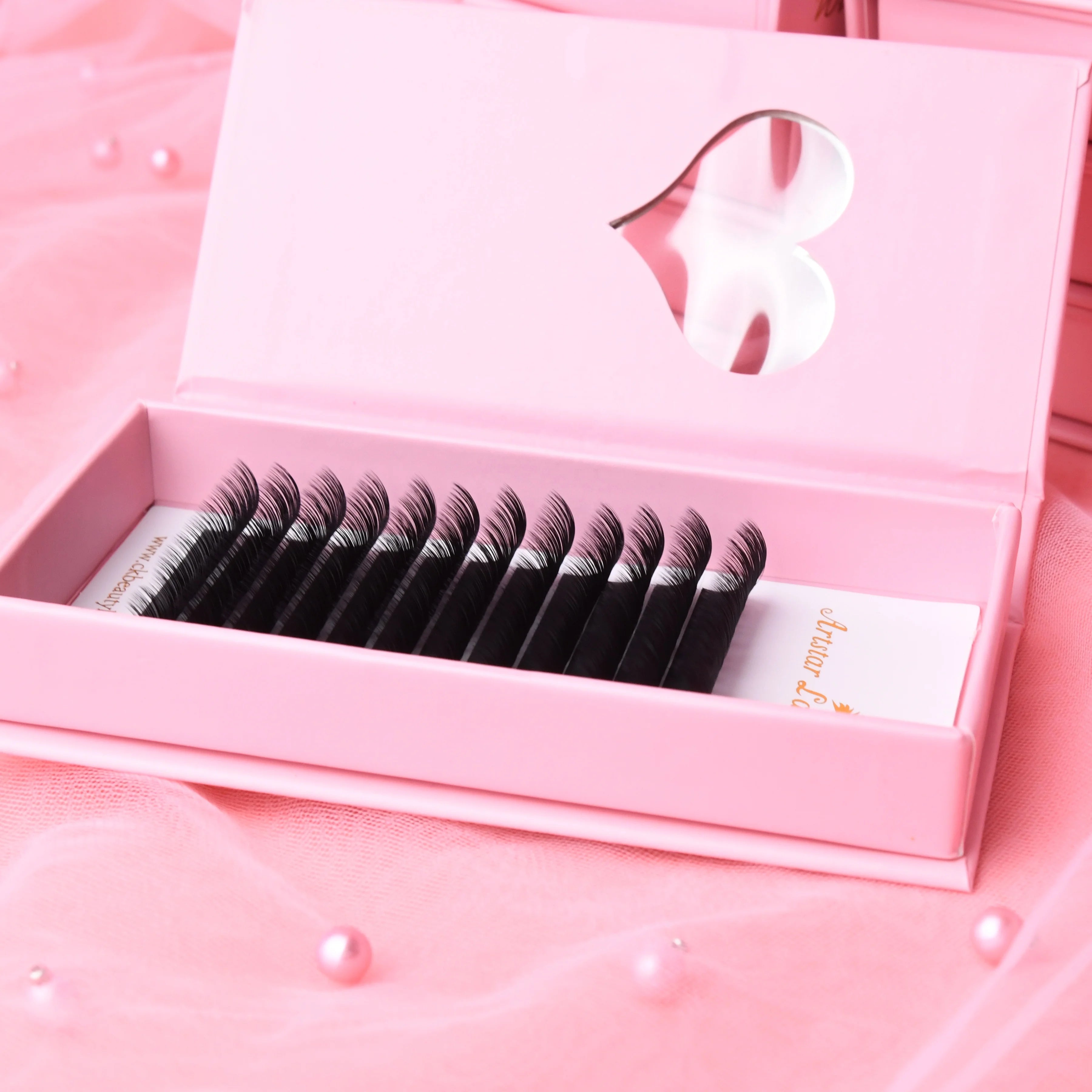 Matte Black Cashmere 0.05 C D J B Curl Individual Eyelash Extension Tray Lash Factory