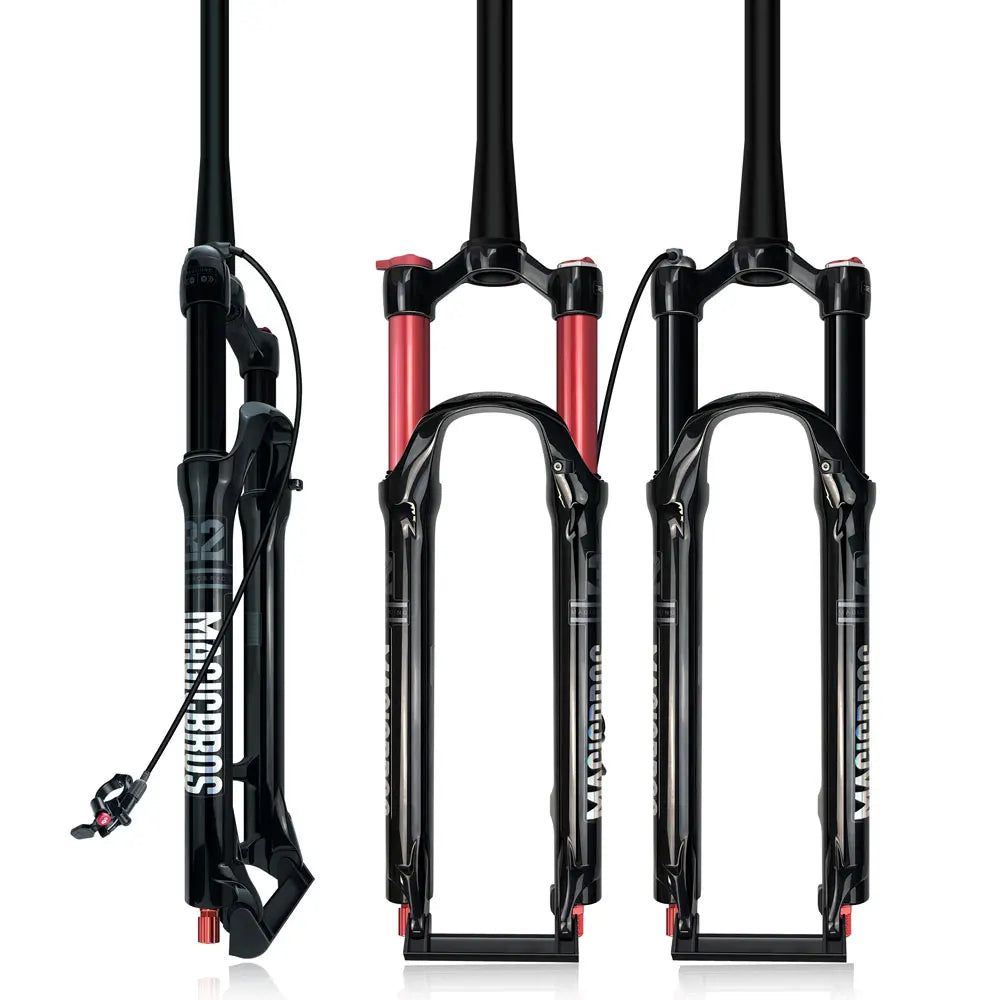 MAGICBROS MG-FK323A MTB 120mm Travel Magnesium Alloy Air Suspension Fork 26/27.5/29 Inch QR Quick Release Disc Brake Compatible