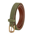 Wholesale Custom Fashion Horsehair Woman  Genuine Leather Belt With  Alloy Buckle