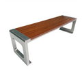 Wholesale Outdoor Furniture Public Park Leisure Waysbackless Wpc Wood Slats Bench Seating Outside Garden Patio Seat Benches