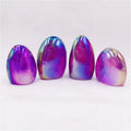 Wholesale Titanium Rainbow Aura Purple Lemurian Quartz Crystal Point Lemurian Seed Crystal for Decoration