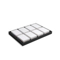 Clear Acrylic  Gem Box Sophisticated Gemstone Display Set DK21669-8 Clear Boxes and Wooden Tray