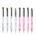 Hot Sale Acrylic Handle Best French Manicure Brush Set for Create French Tip Smile Line