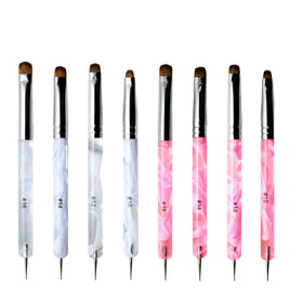 Hot Sale Acrylic Handle Best French Manicure Brush Set for Create French Tip Smile Line