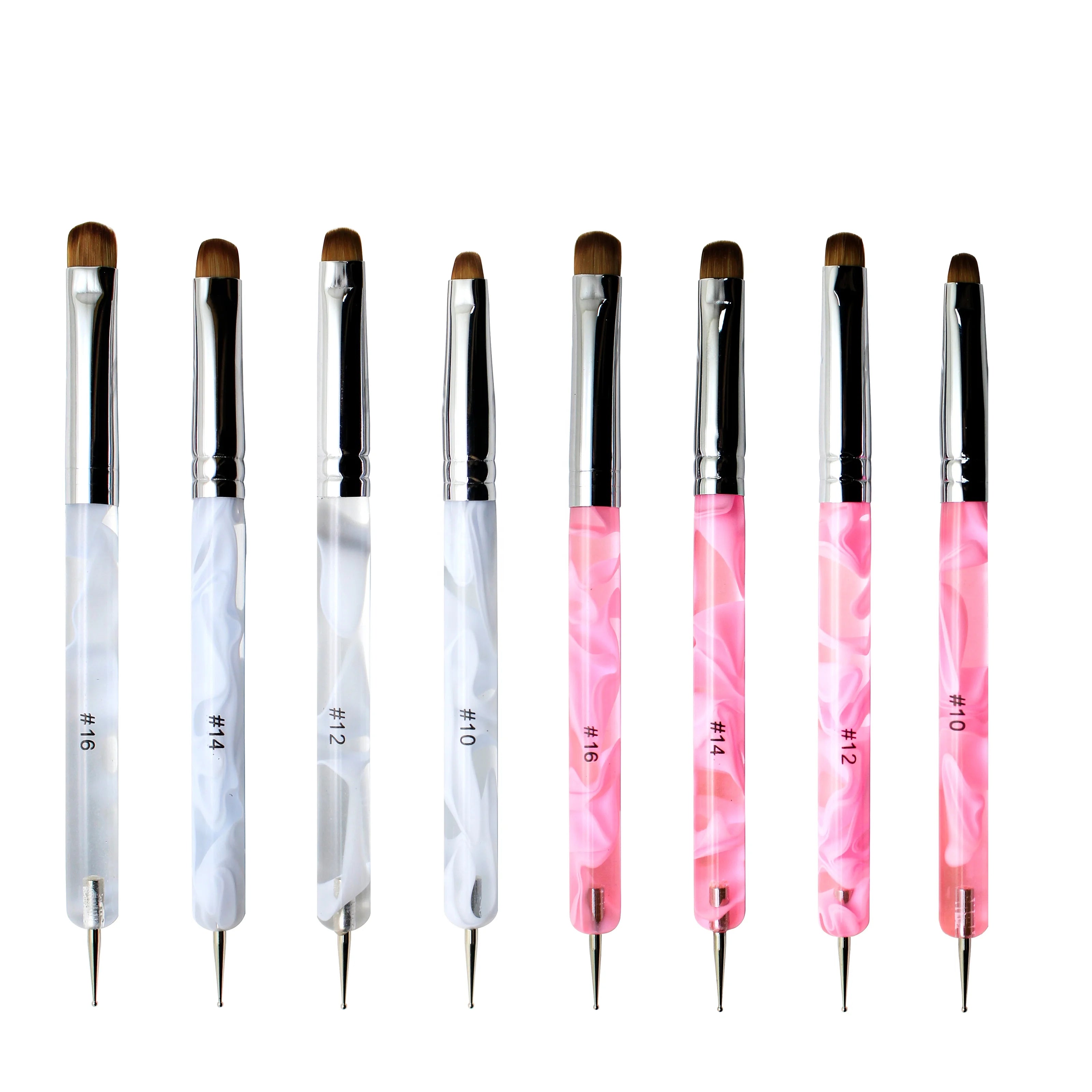 Hot Sale Acrylic Handle Best French Manicure Brush Set for Create French Tip Smile Line