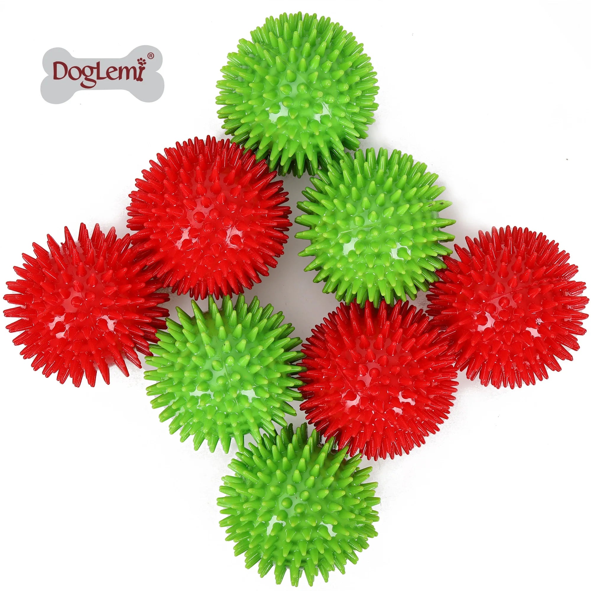 Eco-Friendly TPR Brush Squeaky Dog Ball Luxury Durable Training Pet Toy for Cats Packaged in Bag Made of Silicone
