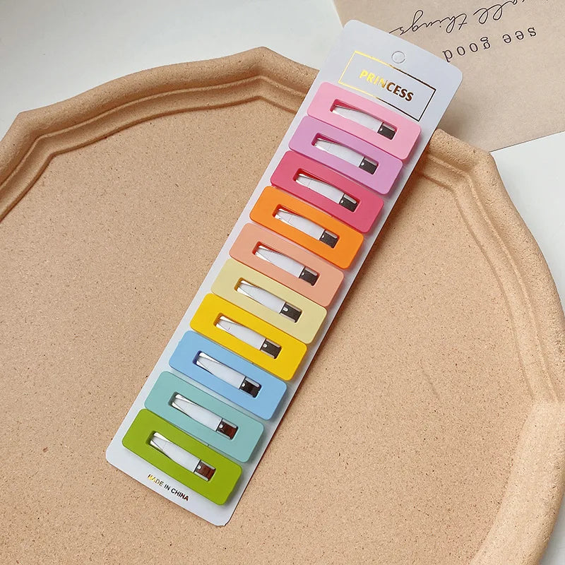 Girl's  rainbow BB Hair Clips Side Clips Bobby Clips