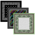 New Custom Digital Print Quick Drying Sport Square Classic Cowboy Ice Silk Mesh Paisley Bandanas Scarf