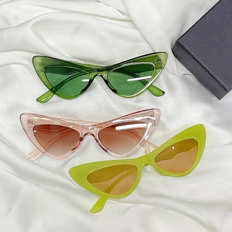 Lucky MN98066 Eyewear Oversized Cat Eye Sunglasses Female Triangle Frame Shades Fashion Women Glasses