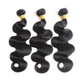 Dsoar 100% Unprocessed Brazilian Virgin Human Extensions 16 18 20 Inch Body Wave Bundles Quick Weave Natural Black 3 Bundles