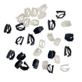 Wholesale Plastic Black Button Buckles Clips Clasps for DIY Shoelce Charms