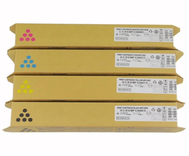 HUIBA Top Qualified Multi-Color Full Color Toner Cartridge ISO/CE Certified Compatible Ricoh MPC 300/301/400/401 Office Copier