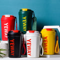 YEWA Tasse Cafe Hot Selling Convenient Car Tumbler Coffee Mug Double Walled Vacuum Food Grade 18/8 Stainless Steel Eco-Friendly