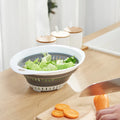 New Household Daily Fruits and Vegetables Plastic Multi-color Water Basket Kitchen  Folding Storage Drain Basket